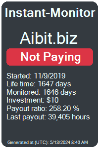 aibit.biz Monitored by Instant-Monitor.com