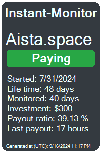 aista.space Monitored by Instant-Monitor.com