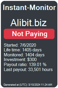 alibit.biz Monitored by Instant-Monitor.com