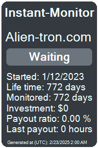 alien-tron.com Monitored by Instant-Monitor.com