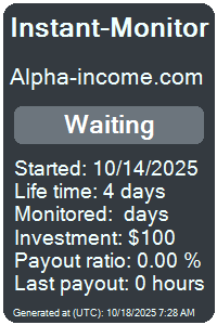 alpha-income.com Monitored by Instant-Monitor.com