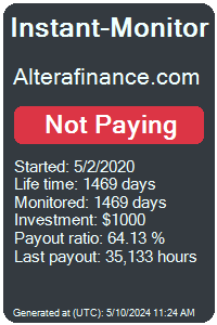 alterafinance.com Monitored by Instant-Monitor.com