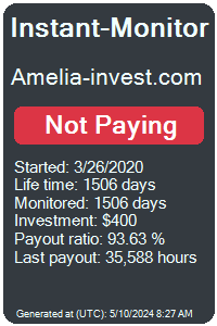 amelia-invest.com Monitored by Instant-Monitor.com