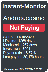 andros.casino Monitored by Instant-Monitor.com