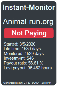 animal-run.org Monitored by Instant-Monitor.com