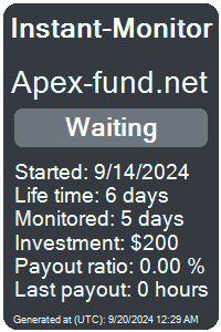 apex-fund.net Monitored by Instant-Monitor.com