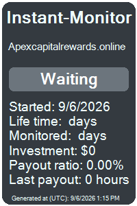 apexcapitalrewards.online Monitored by Instant-Monitor.com
