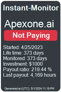 apexone.ai Monitored by Instant-Monitor.com