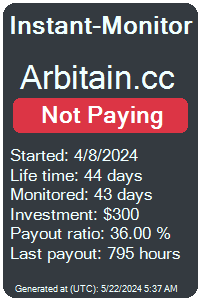 arbitain.cc Monitored by Instant-Monitor.com