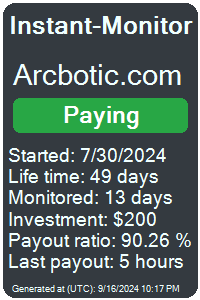 arcbotic.com Monitored by Instant-Monitor.com