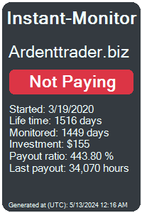ardenttrader.biz Monitored by Instant-Monitor.com