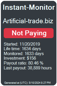 artificial-trade.biz Monitored by Instant-Monitor.com