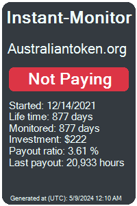 australiantoken.org Monitored by Instant-Monitor.com