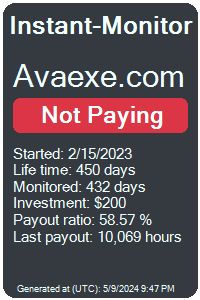 avaexe.com Monitored by Instant-Monitor.com