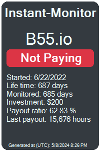 b55.io Monitored by Instant-Monitor.com
