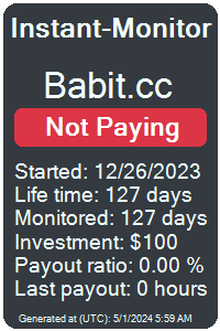 babit.cc Monitored by Instant-Monitor.com
