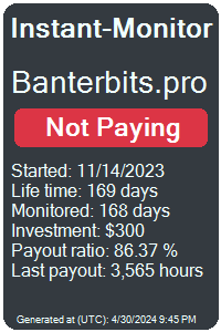 banterbits.pro Monitored by Instant-Monitor.com