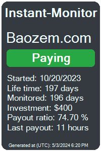 baozem.com Monitored by Instant-Monitor.com