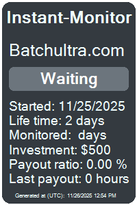 batchultra.com Monitored by Instant-Monitor.com