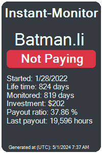 batman.li Monitored by Instant-Monitor.com