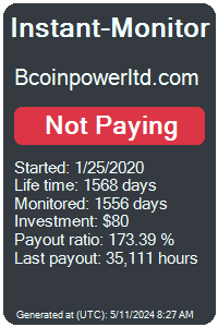 bcoinpowerltd.com Monitored by Instant-Monitor.com