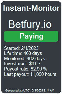 betfury.io Monitored by Instant-Monitor.com