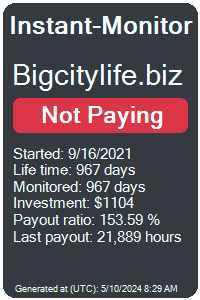 bigcitylife.biz Monitored by Instant-Monitor.com