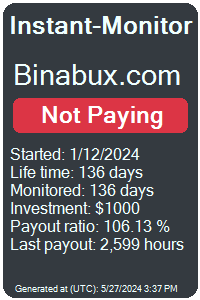 binabux.com Monitored by Instant-Monitor.com