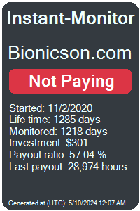 bionicson.com Monitored by Instant-Monitor.com