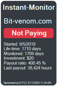 bit-venom.com Monitored by Instant-Monitor.com
