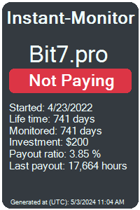 bit7.pro Monitored by Instant-Monitor.com