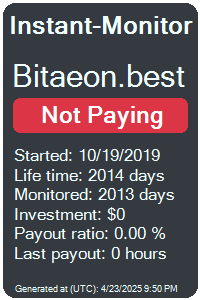 bitaeon.best Monitored by Instant-Monitor.com