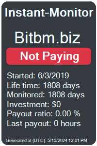 bitbm.biz Monitored by Instant-Monitor.com