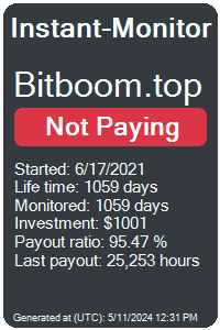 bitboom.top Monitored by Instant-Monitor.com