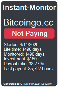 bitcoingo.cc Monitored by Instant-Monitor.com