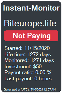 biteurope.life Monitored by Instant-Monitor.com