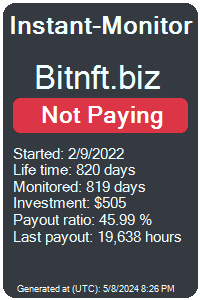 bitnft.biz Monitored by Instant-Monitor.com