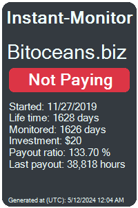 bitoceans.biz Monitored by Instant-Monitor.com