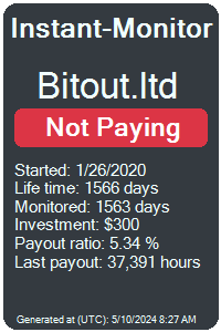 bitout.ltd Monitored by Instant-Monitor.com