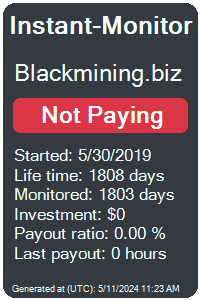 blackmining.biz Monitored by Instant-Monitor.com