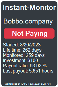 bobbo.company Monitored by Instant-Monitor.com