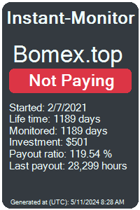 bomex.top Monitored by Instant-Monitor.com