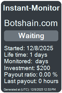 botshain.com Monitored by Instant-Monitor.com