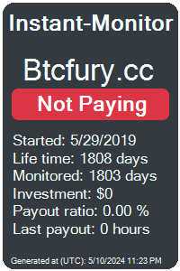 btcfury.cc Monitored by Instant-Monitor.com