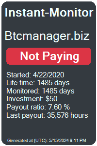 btcmanager.biz Monitored by Instant-Monitor.com