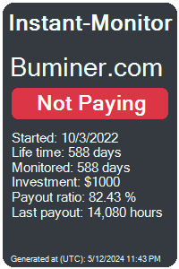 buminer.com Monitored by Instant-Monitor.com