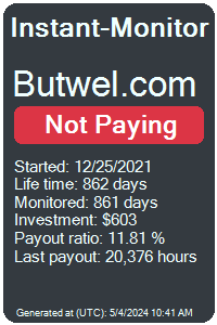 butwel.com Monitored by Instant-Monitor.com