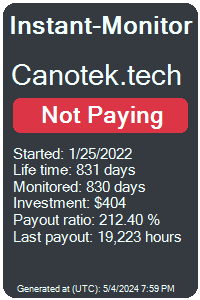 canotek.tech Monitored by Instant-Monitor.com