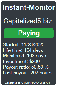 capitalized5.biz Monitored by Instant-Monitor.com