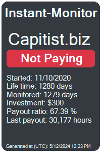 capitist.biz Monitored by Instant-Monitor.com